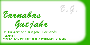 barnabas gutjahr business card